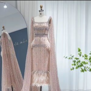 Elegant Pink Evening Gown